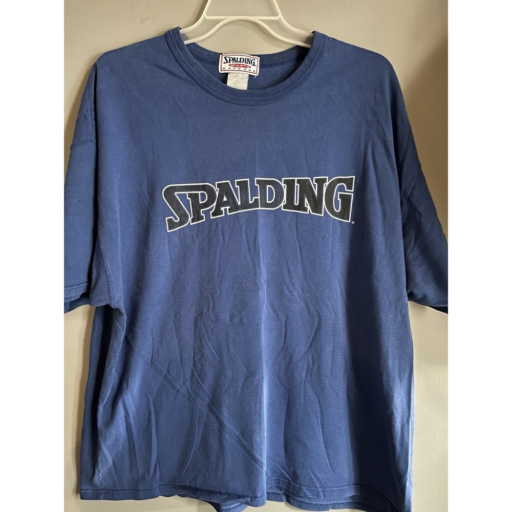 90's Blue VTG Spalding Graphic Tee‎ Size 2XL